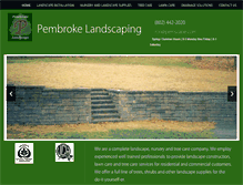 Tablet Screenshot of pembrokelandscaping.com